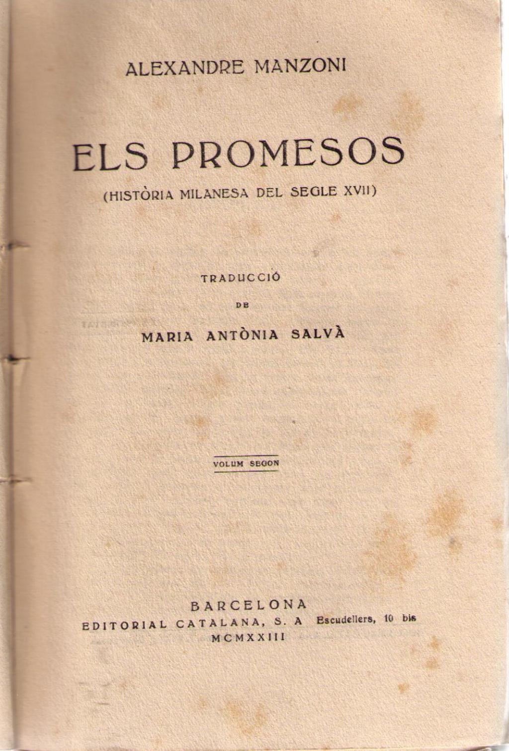 Coberta de Els promesos